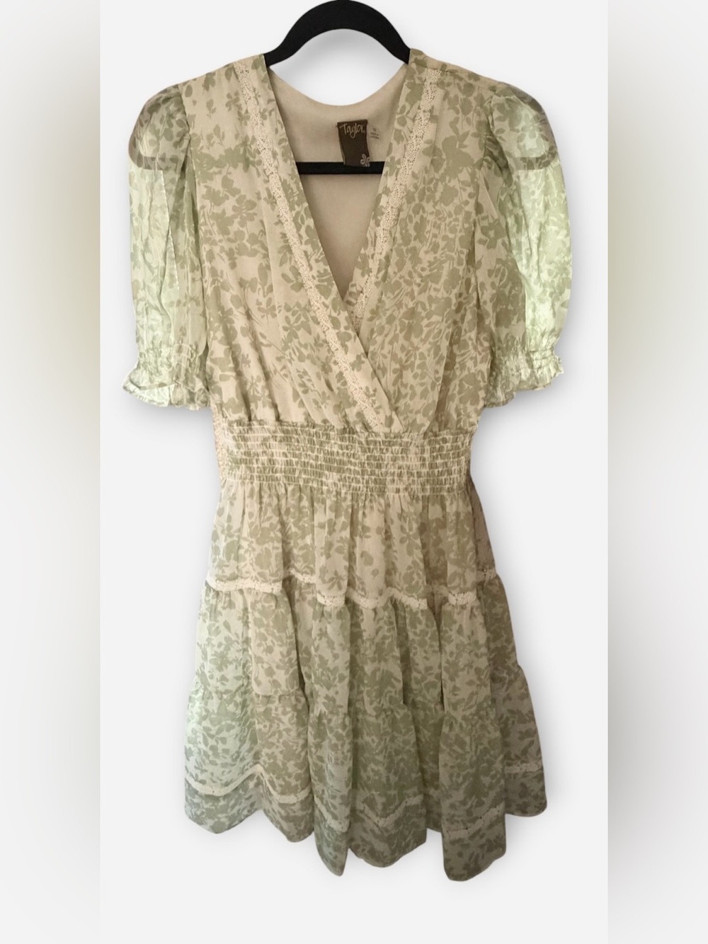 Taylor Sage Floral V-Neck Dress - Picture 2 of 7